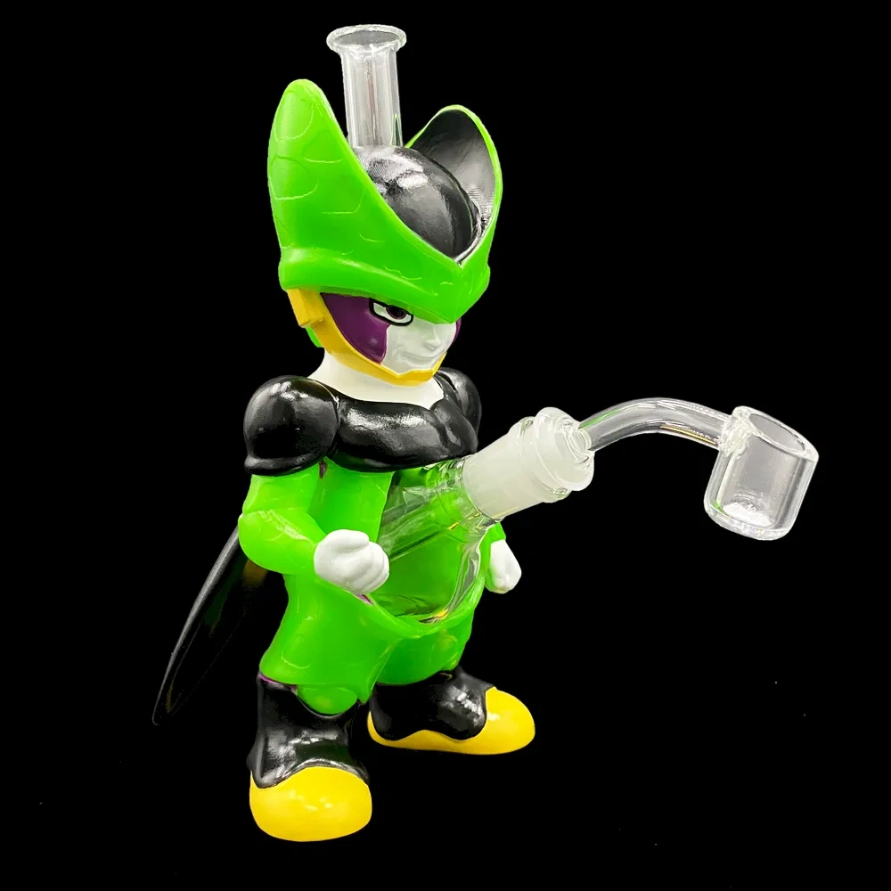 Custom Cell Dragon Ball Z Style Resin Glass Water Pipe Set