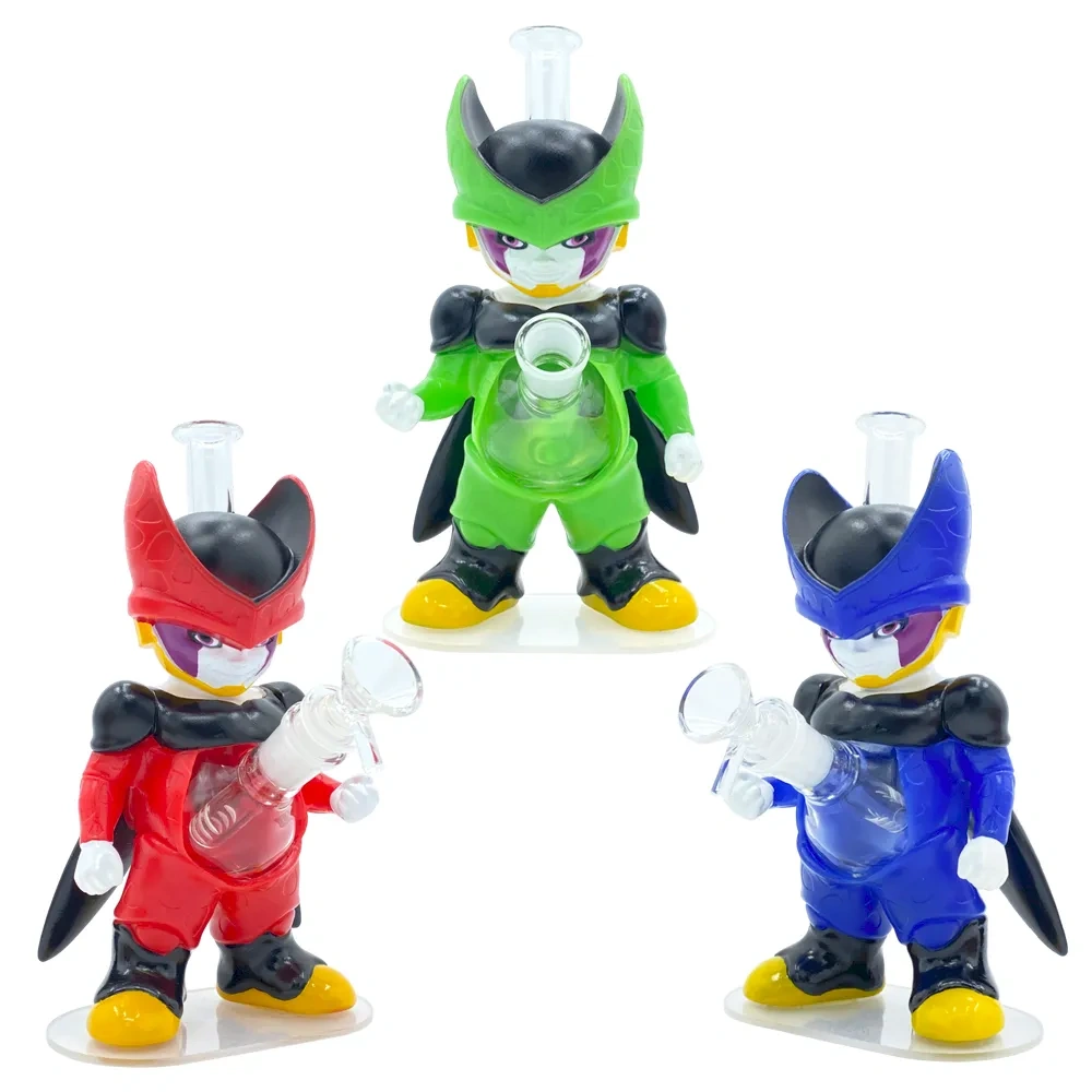Custom Cell Dragon Ball Z Style Resin Glass Water Pipe Set