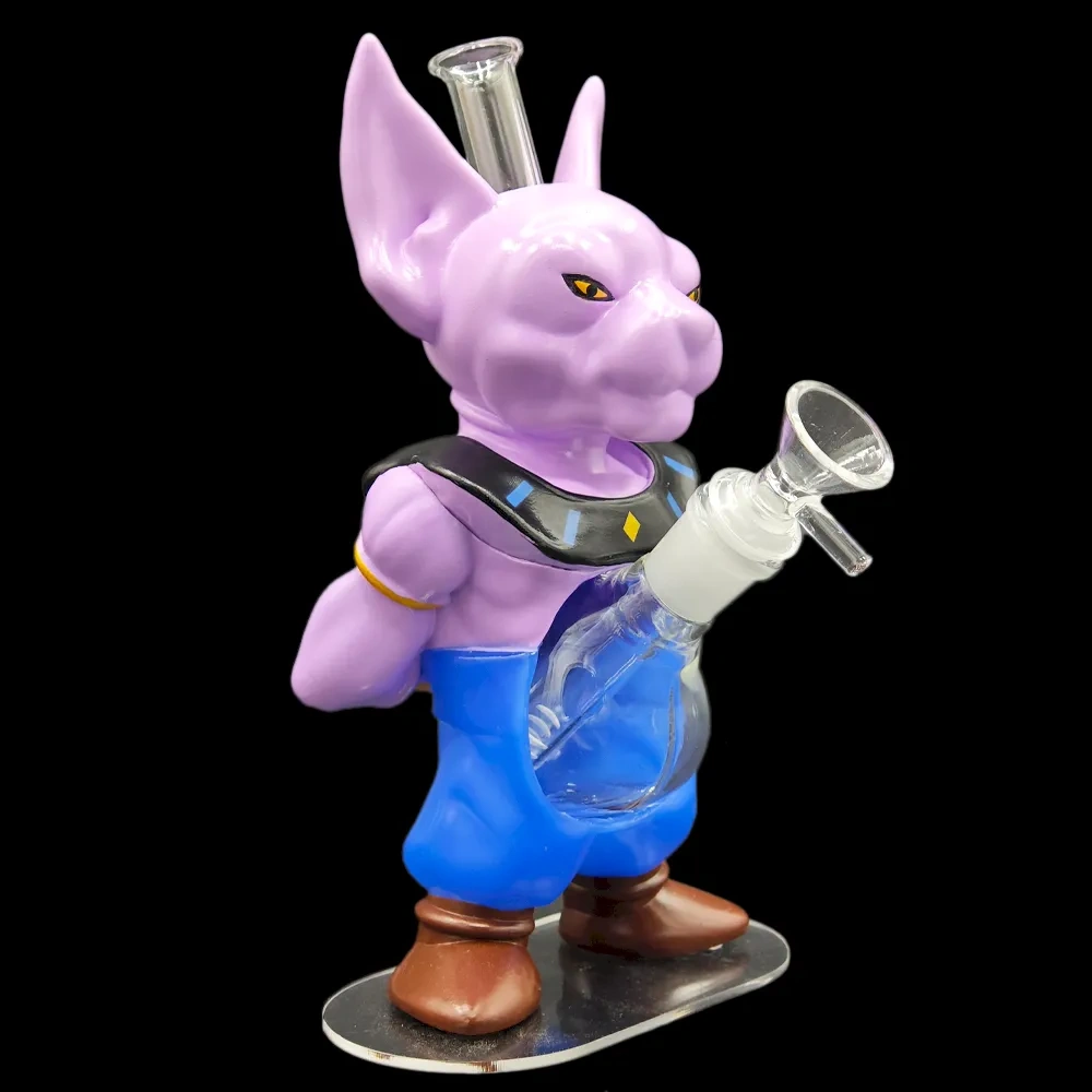 Custom Beerus Dragon Ball Super Style Resin Glass Water Pipe