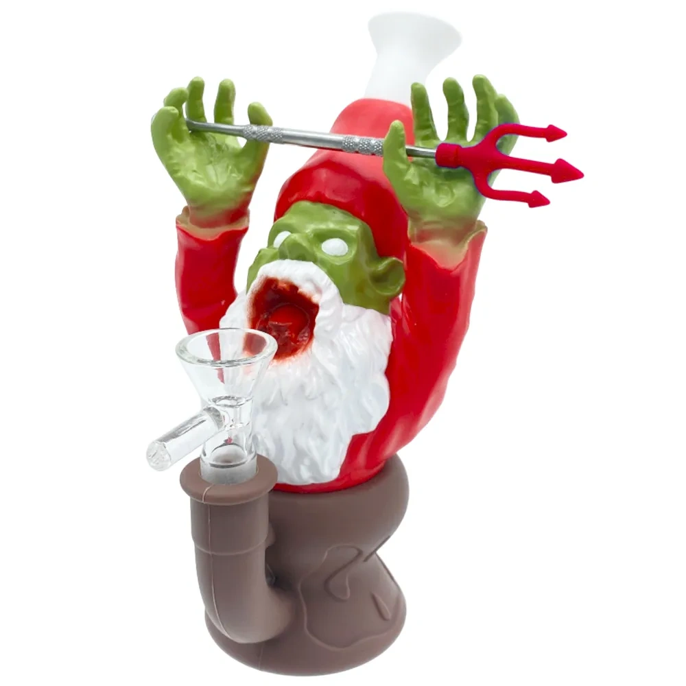 Custom Screaming Gnome Cactus Resin Glass Water Pipe Set