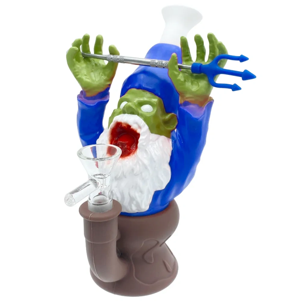 Custom Screaming Gnome Cactus Resin Glass Water Pipe Set