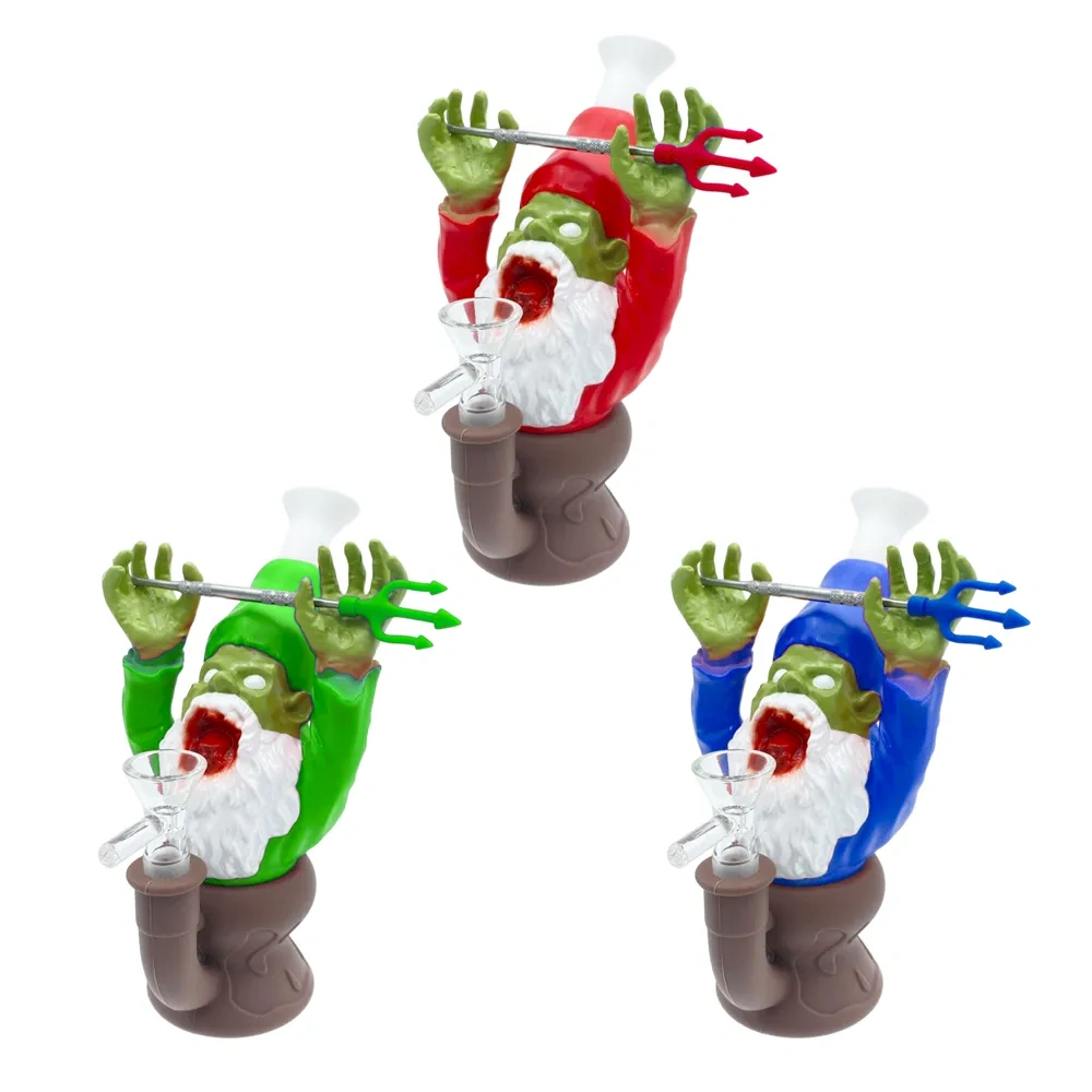 Custom Screaming Gnome Cactus Resin Glass Water Pipe Set