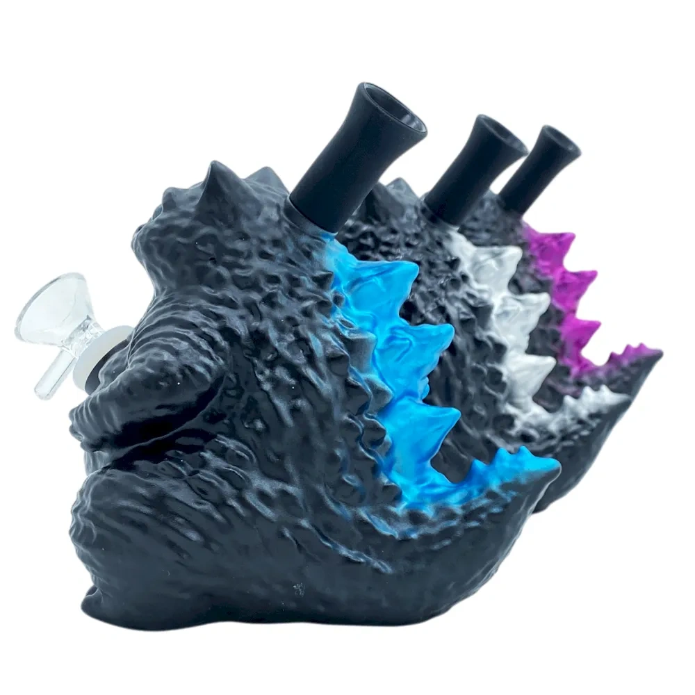 Custom Godzilla Cat Resin Glass Water Pipe
