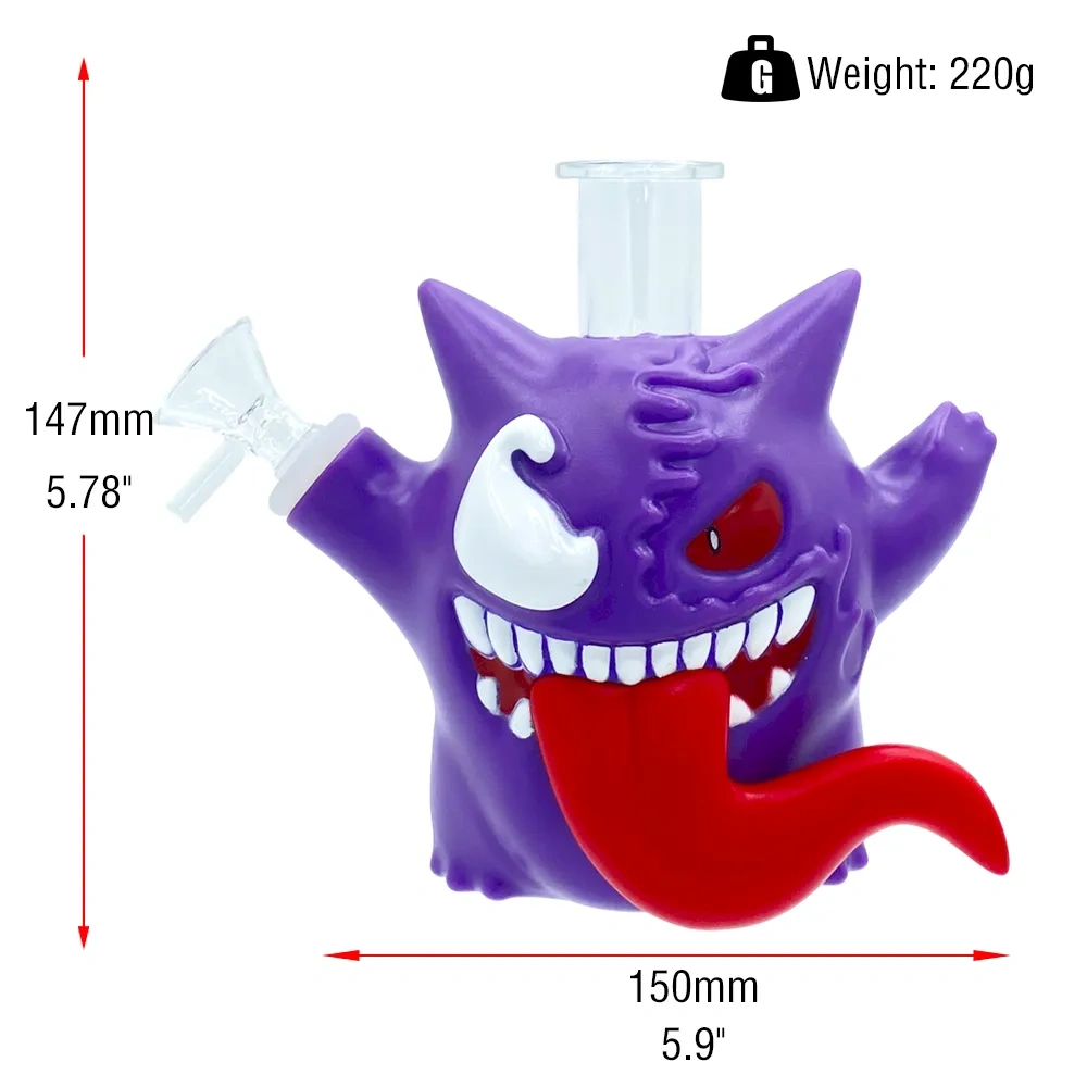 Custom Venom Gengar Mashup Resin Glass Water Pipe