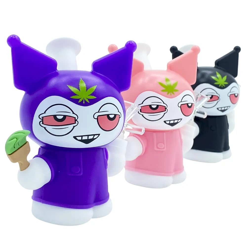 Custom Kuromi Themed Resin Glass Water Pipe