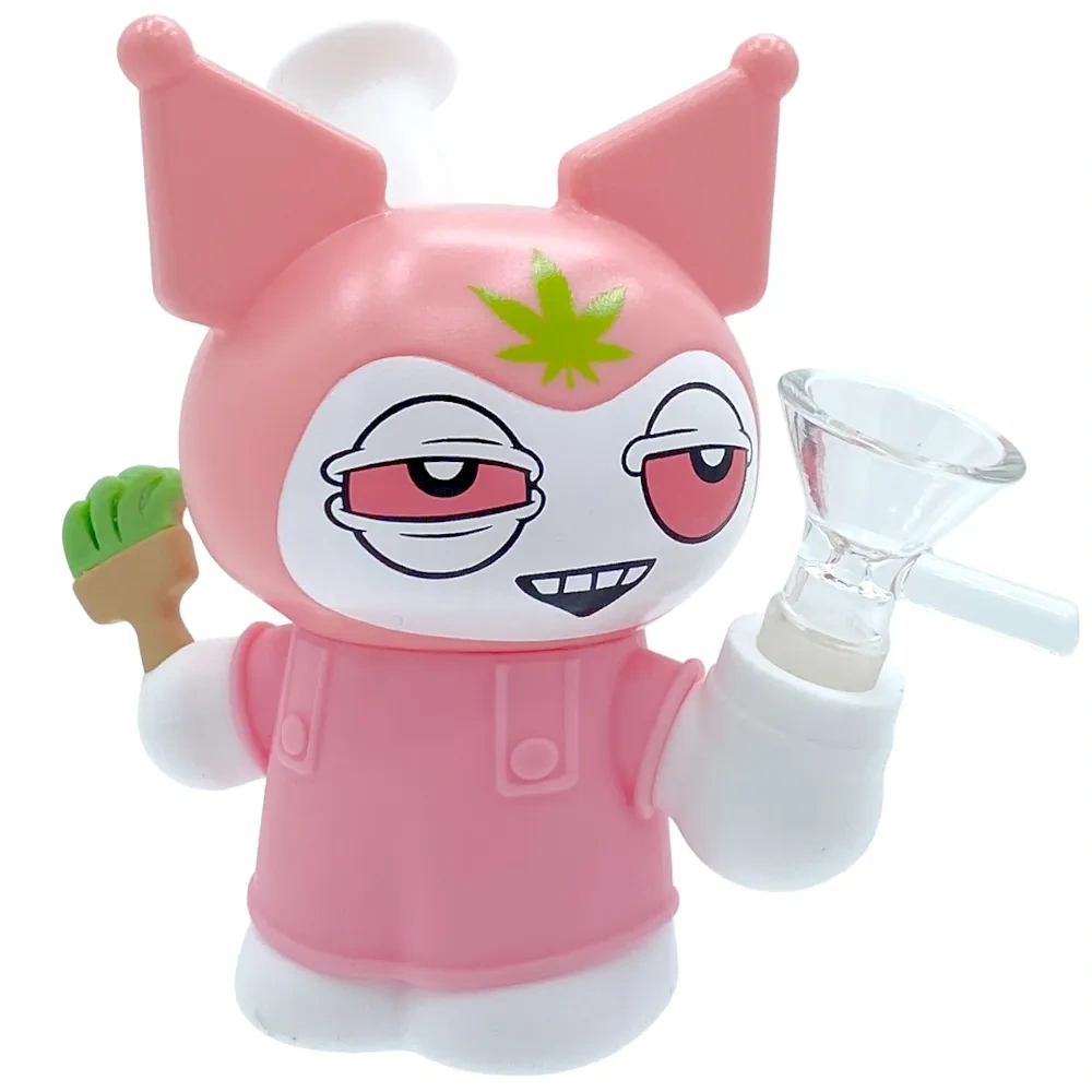 Custom Kuromi Themed Resin Glass Water Pipe