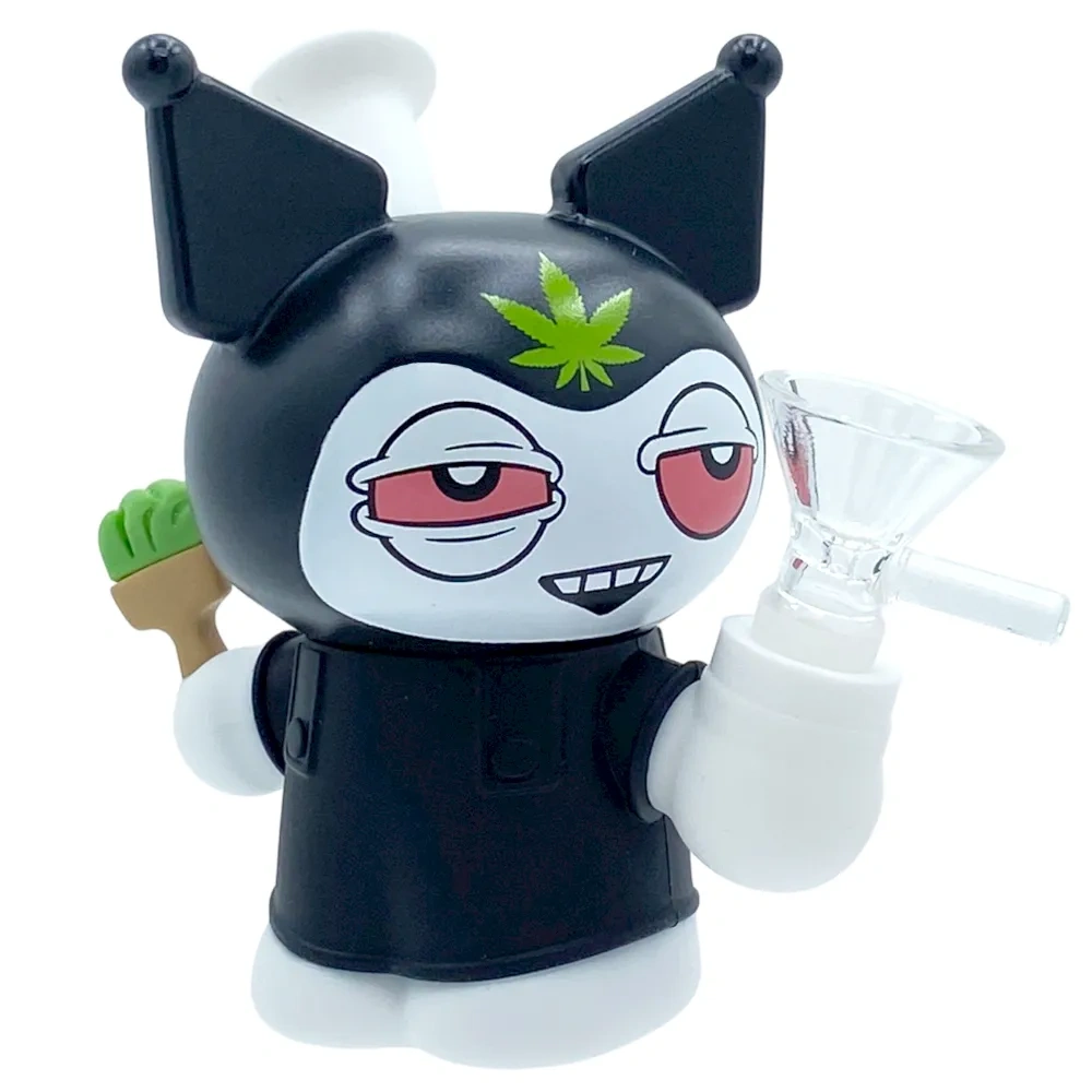 Custom Kuromi Themed Resin Glass Water Pipe