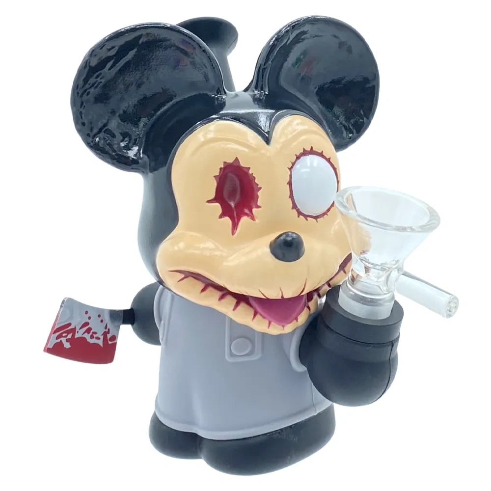 Custom Zombie Mickey Themed Resin Glass Water Pipe