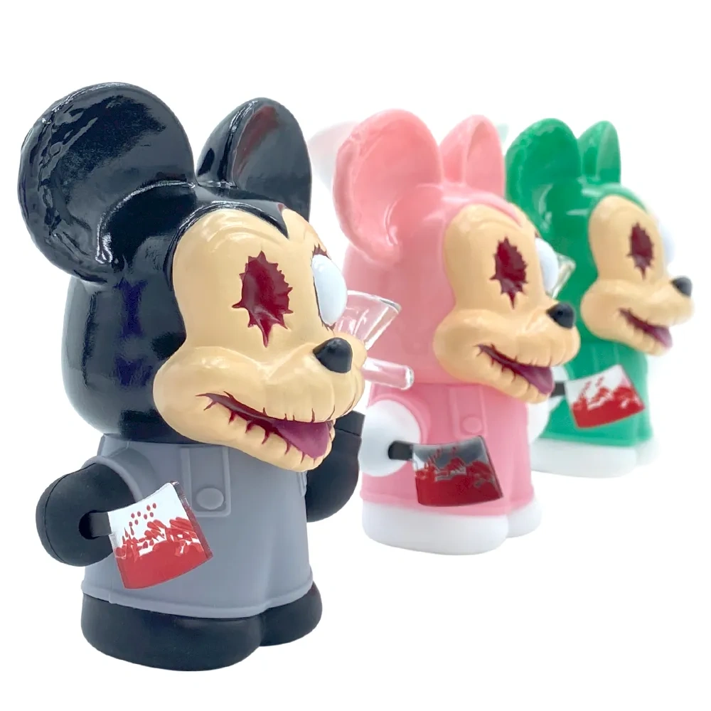 Custom Zombie Mickey Themed Resin Glass Water Pipe