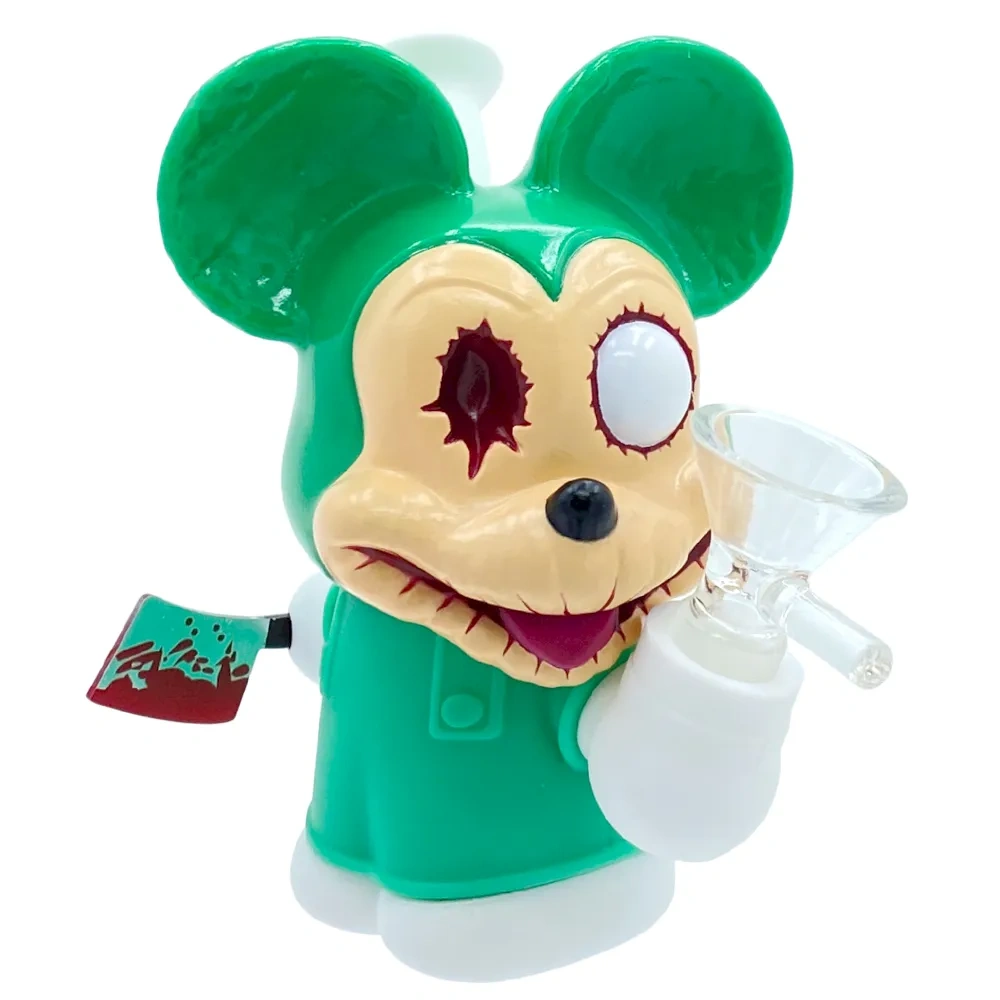 Custom Zombie Mickey Themed Resin Glass Water Pipe