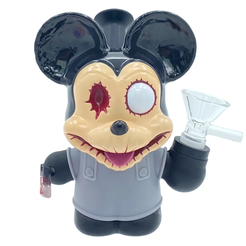 Custom Zombie Mickey Themed Resin Glass Water Pipe