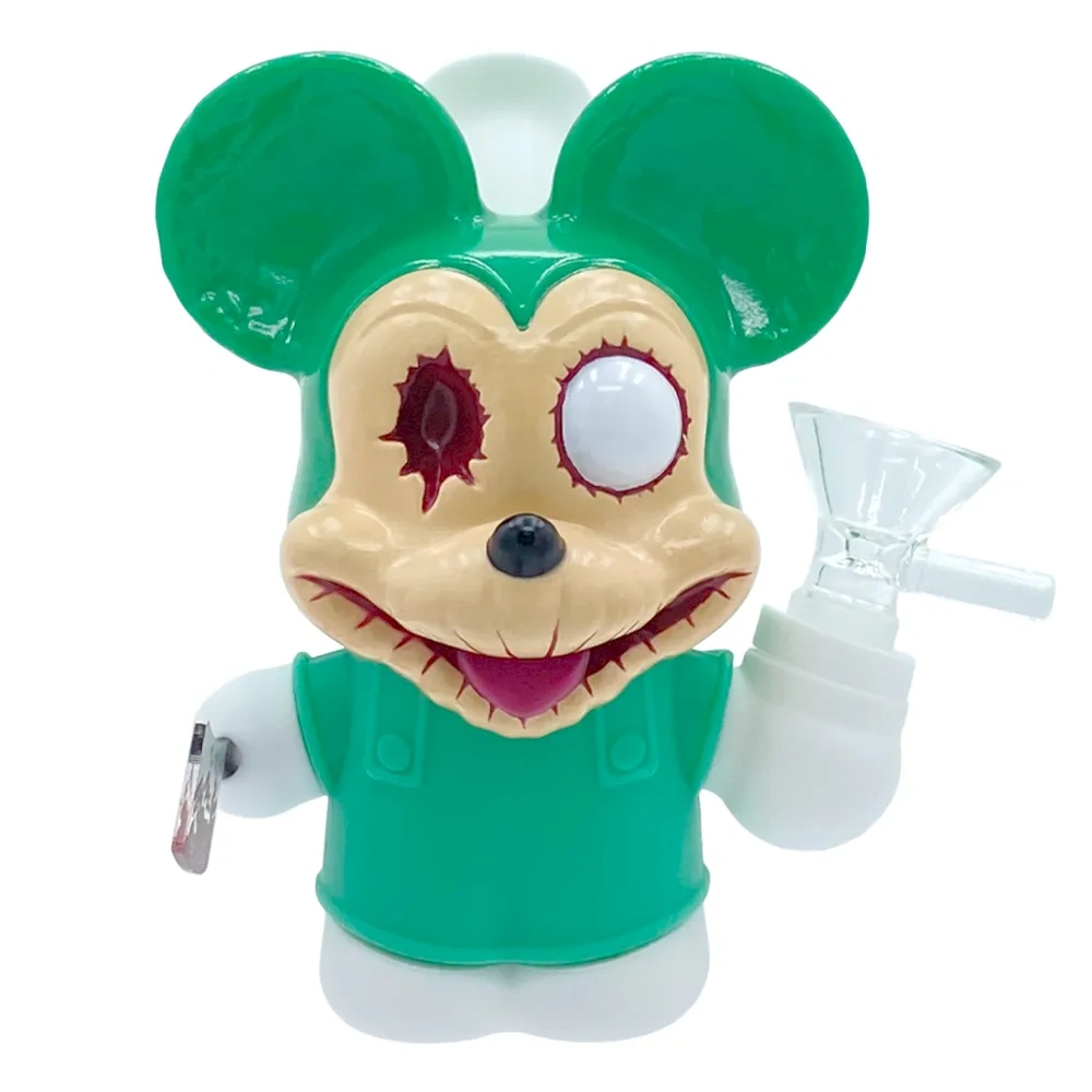 Custom Zombie Mickey Themed Resin Glass Water Pipe