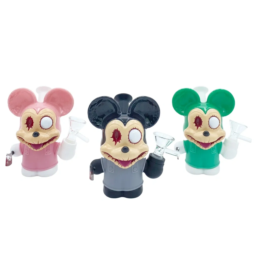 Custom Zombie Mickey Themed Resin Glass Water Pipe