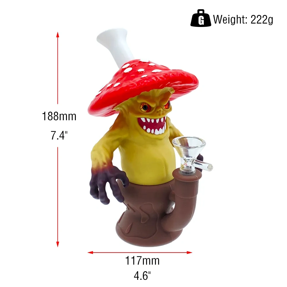 Custom Mushroom Monster Resin Glass Water Pipe