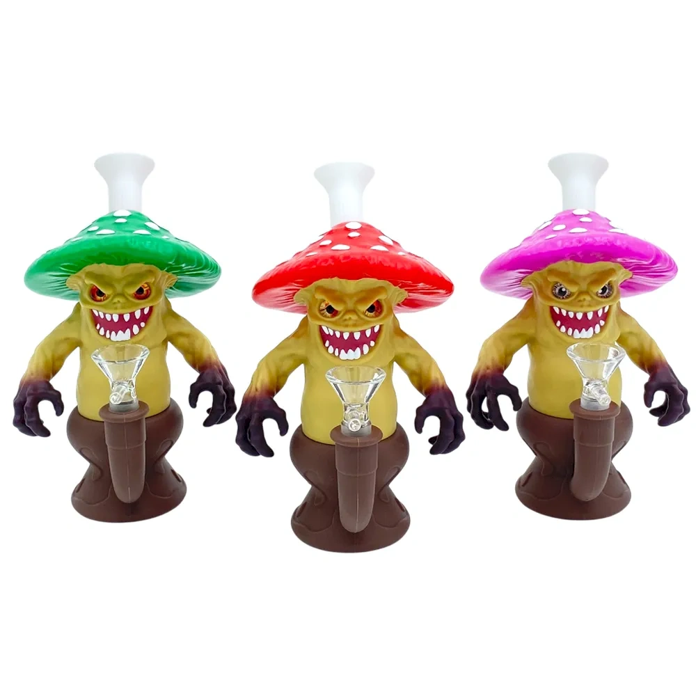 Custom Mushroom Monster Resin Glass Water Pipe