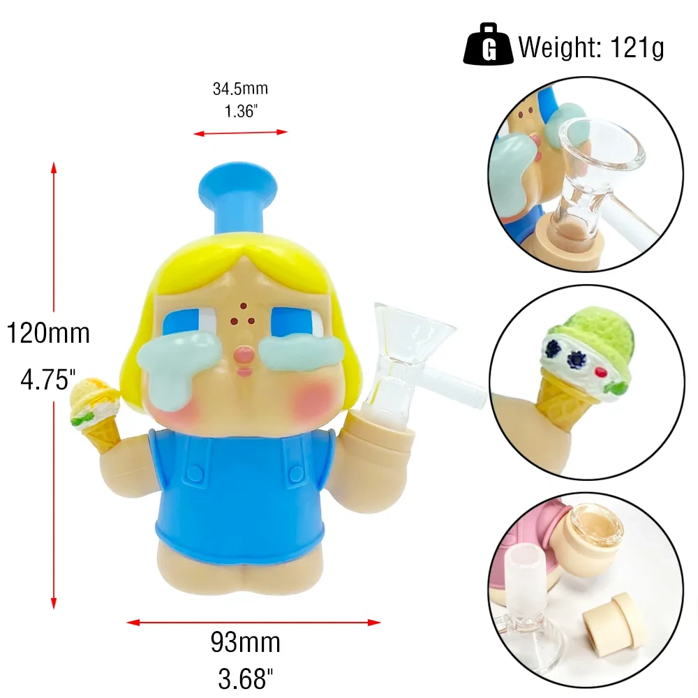 Custom Crying Baby Doll Themed Resin Glass Water Pipe