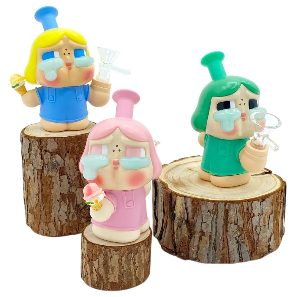 Custom Crying Baby Doll Themed Resin Glass Water Pipe