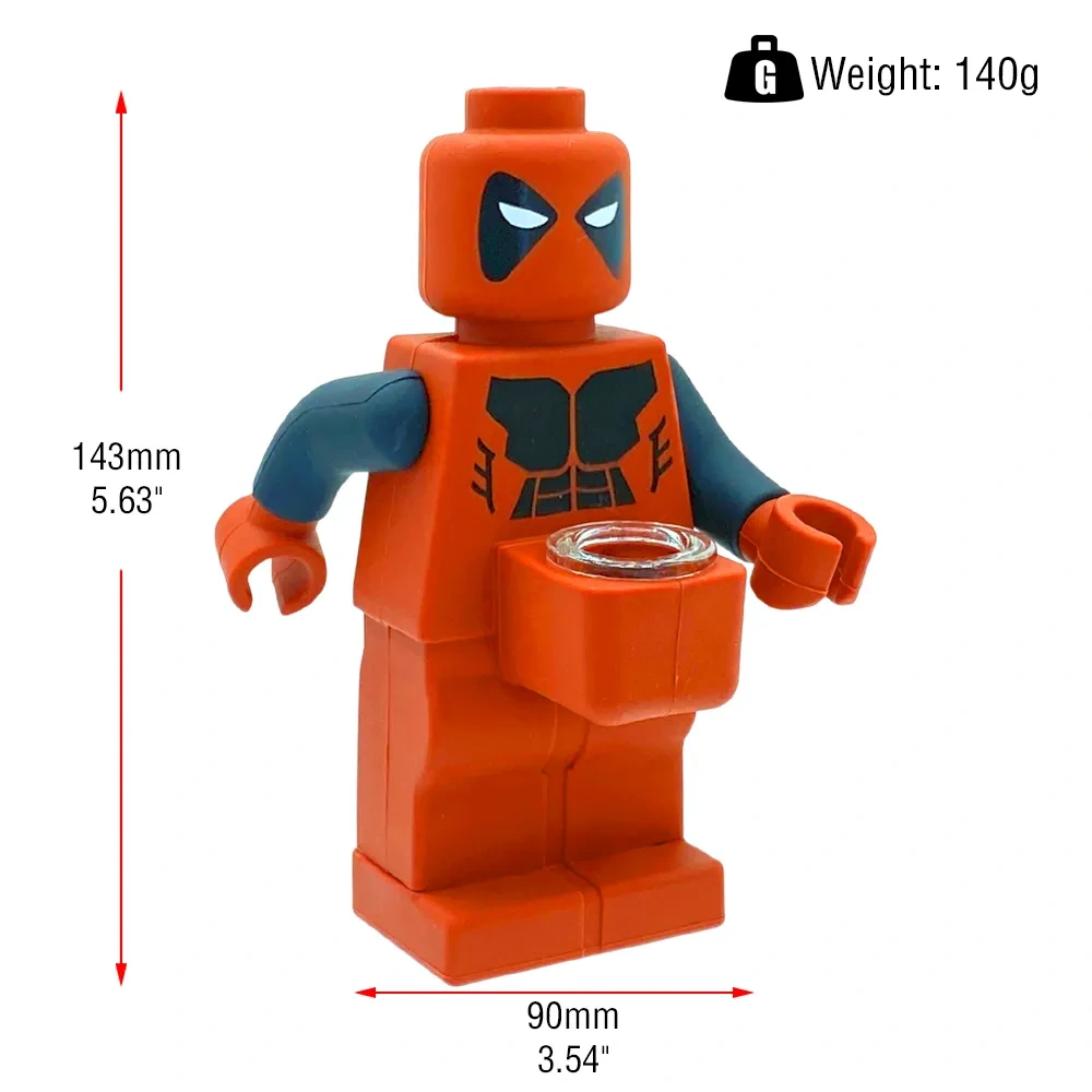 Custom Spider-Man Lego Style Resin Glass Water Pipe