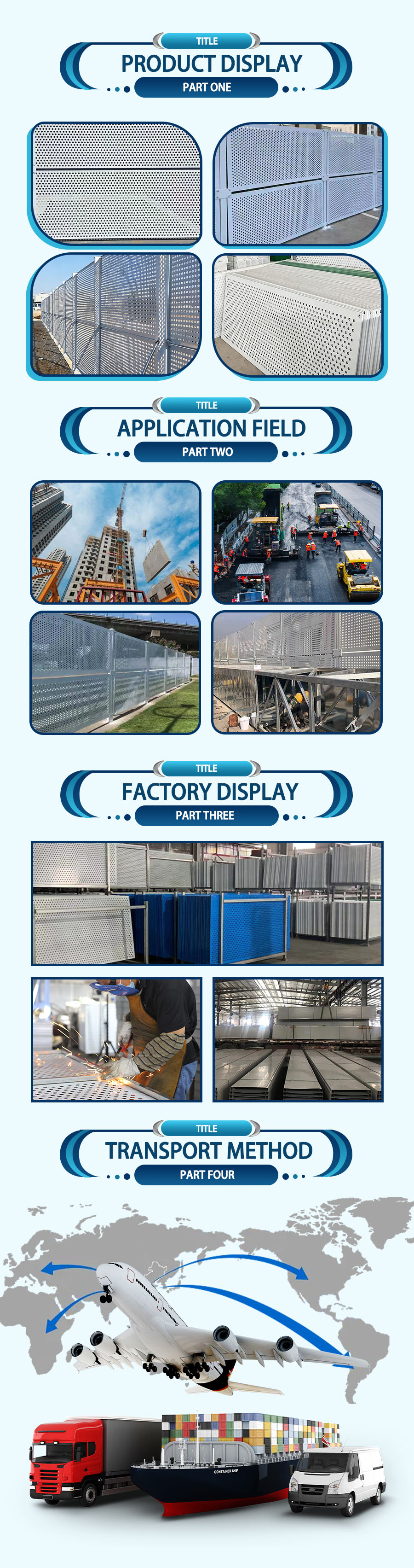 Windproof Punched Construction Fence