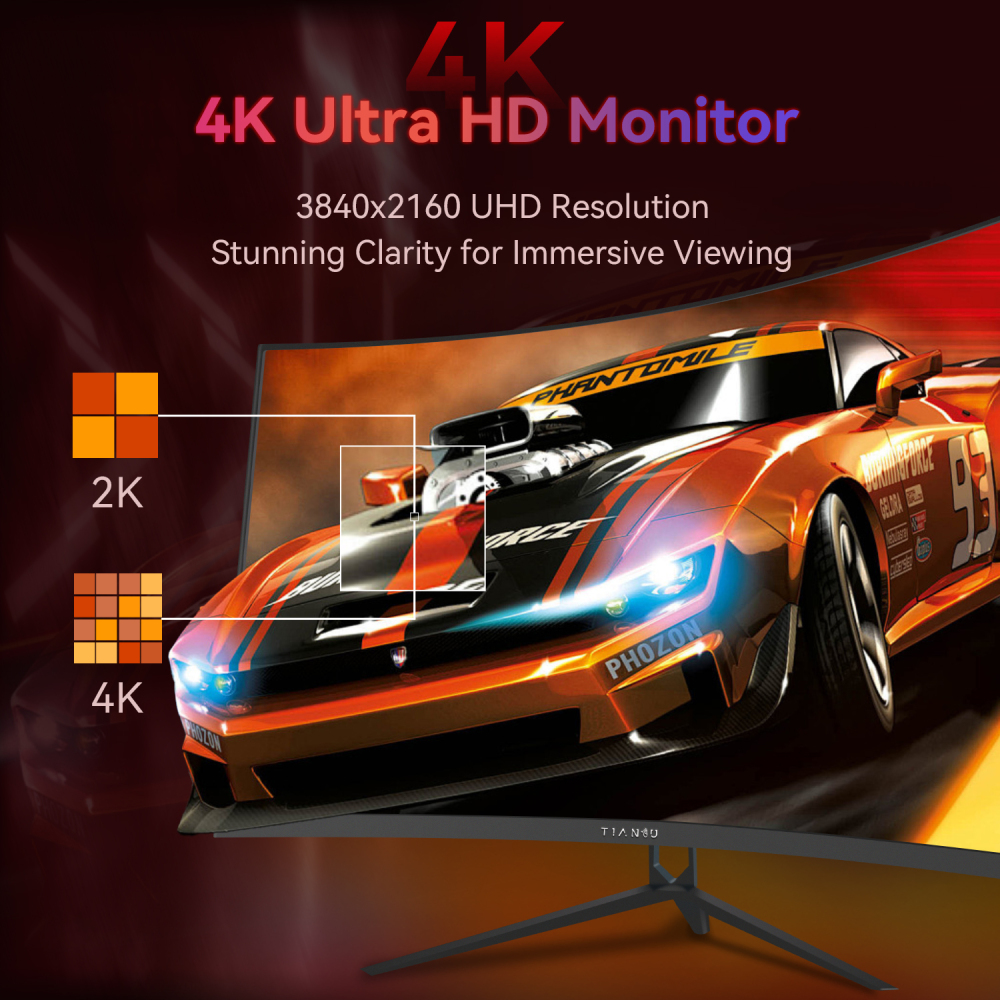 32 Inch 4K 160Hz Curved Gaming Monitor with AMD FreeSync Premium, 1500R, 95% DCI-P3, HDMI 2.1