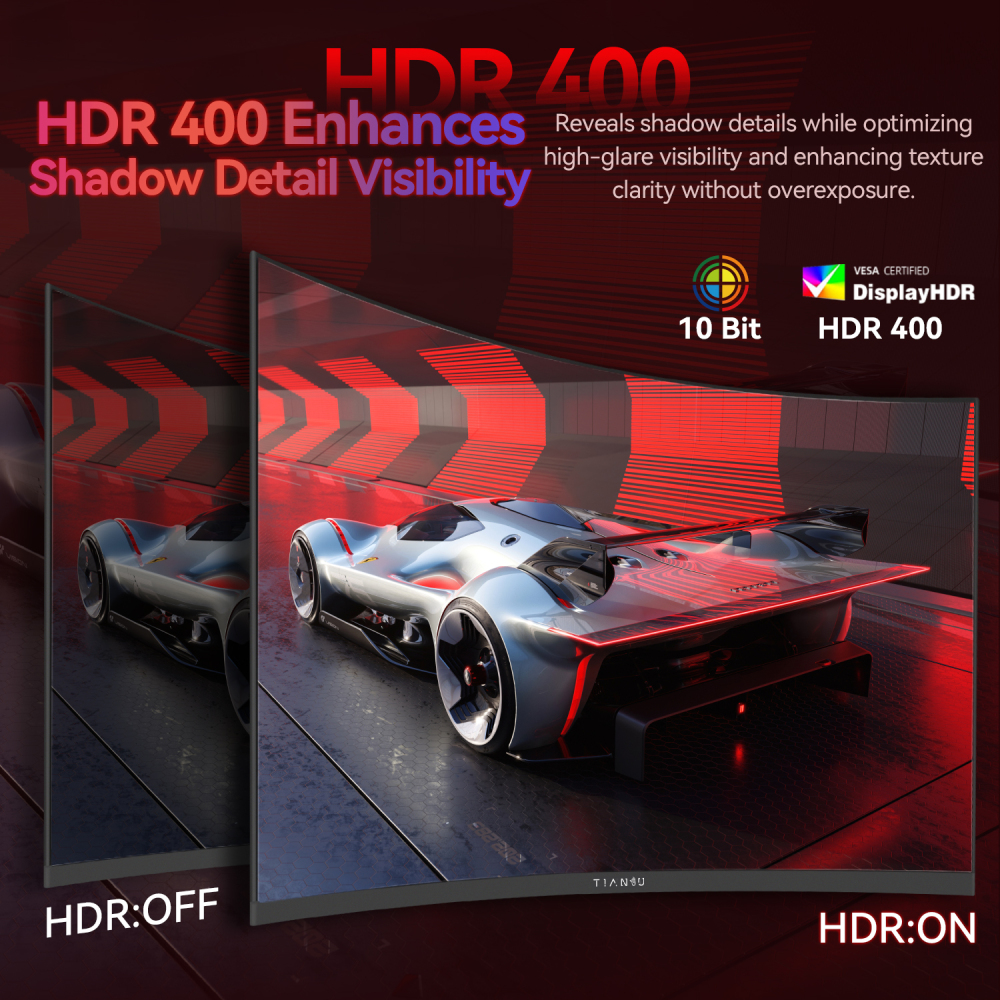 32 Inch 4K 160Hz Curved Gaming Monitor with AMD FreeSync Premium, 1500R, 95% DCI-P3, HDMI 2.1