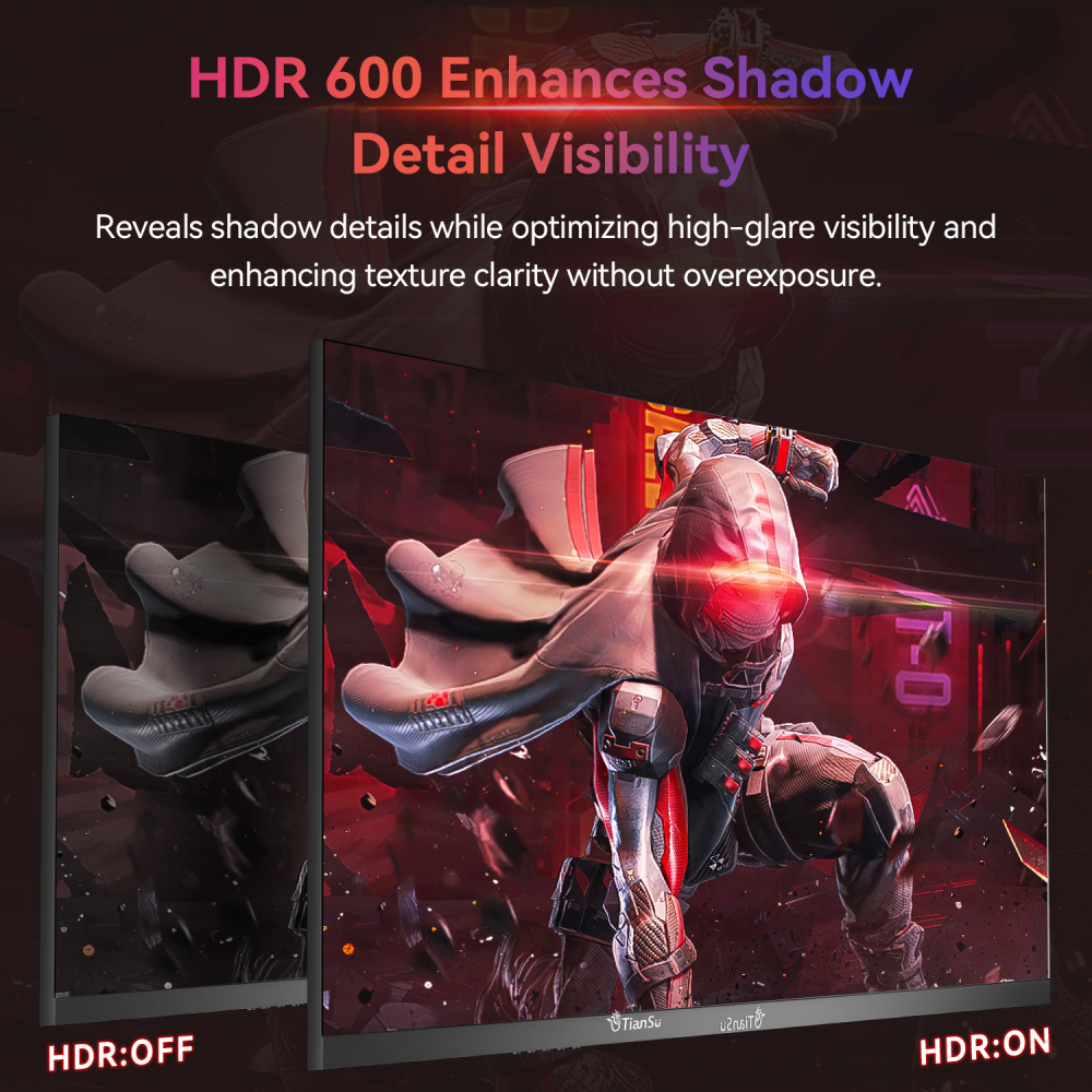 ETiansu 32 Inch Gaming Monitor,4K UHD (3840x2160),144Hz Refresh Rate, 1ms Response,AMD FreeSync Premium ,IPS Display, 125% sRGB,Built-in Speakers, USB-C, Height Adjustable Stand