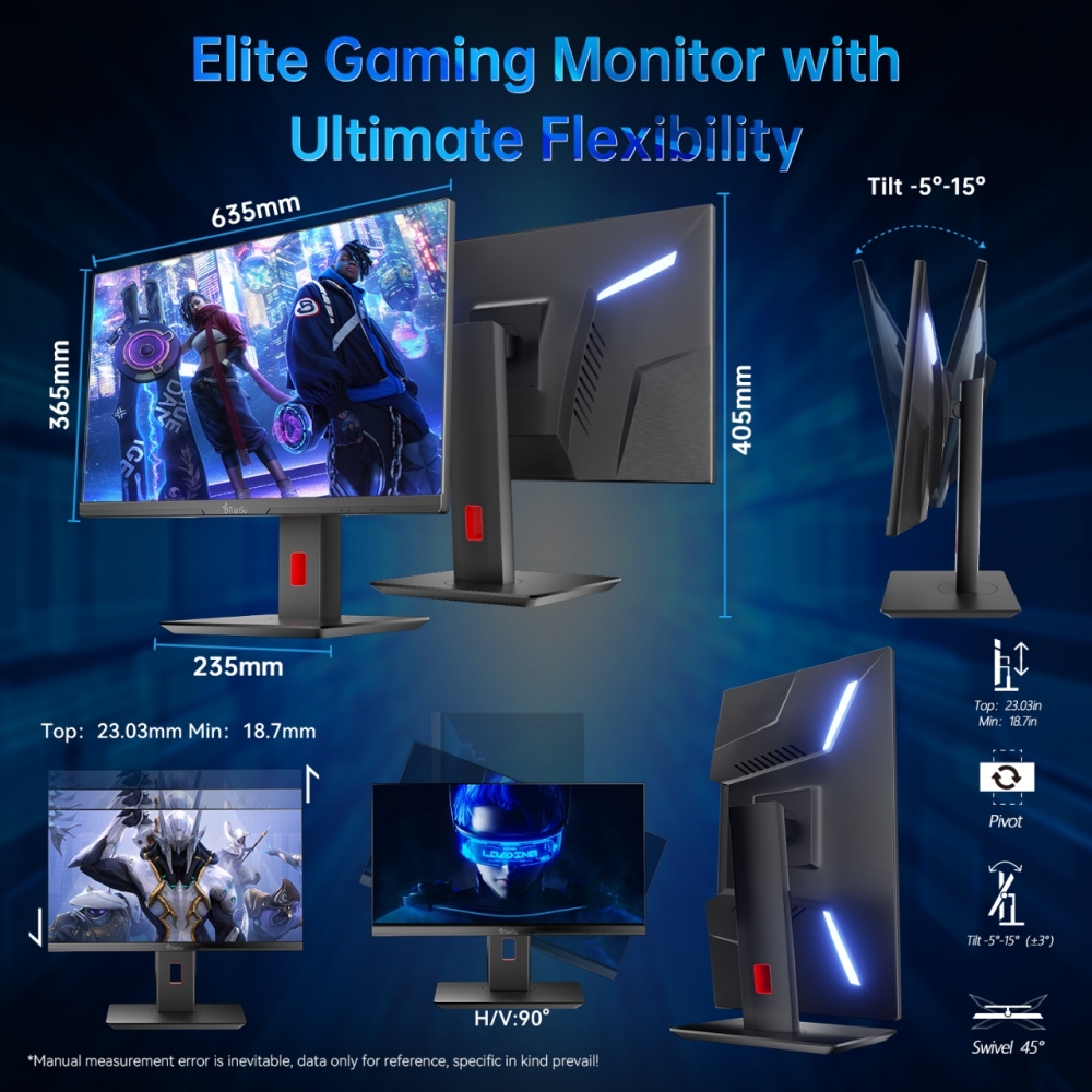 ETiansu 4K Gaming Monitor 28Inch 144Hz IPS Monitor,Featuring AMD FreeSync Premium for tear-free action and a vibrant 95% DCI-P3 color gamut,Height Adjustable Stand,HDMI 2.1