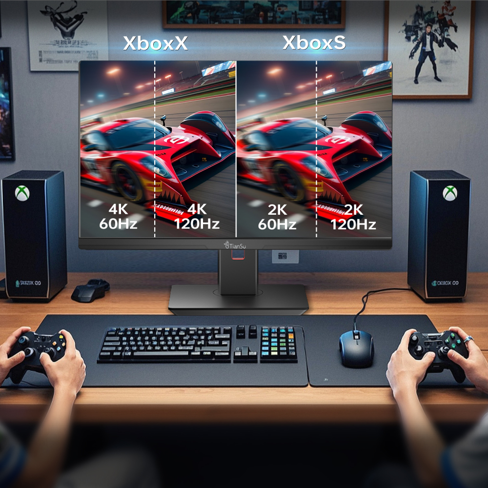 ETiansu 4K Gaming Monitor 28Inch 144Hz IPS Monitor,Featuring AMD FreeSync Premium for tear-free action and a vibrant 95% DCI-P3 color gamut,Height Adjustable Stand,HDMI 2.1