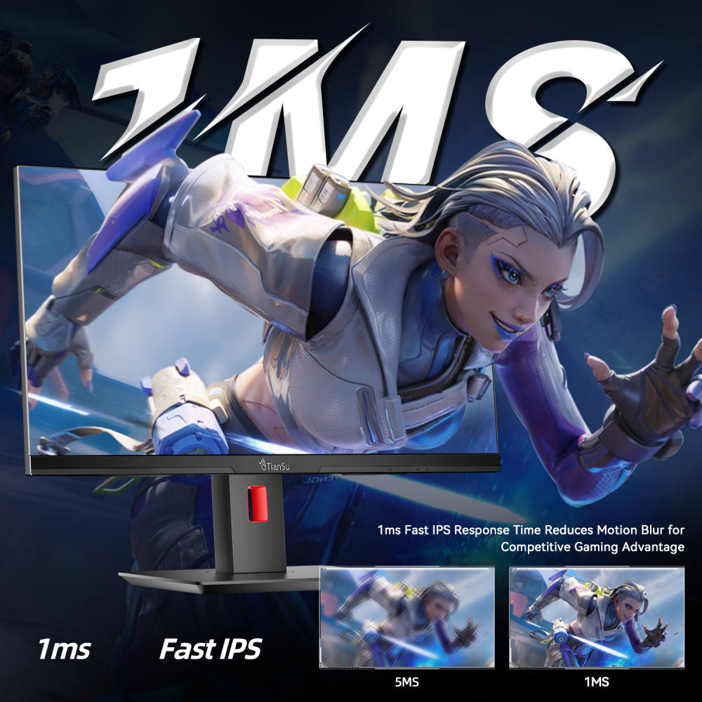 ETiansu 4K Gaming Monitor 28Inch 144Hz IPS Monitor,Featuring AMD FreeSync Premium for tear-free action and a vibrant 95% DCI-P3 color gamut,Height Adjustable Stand,HDMI 2.1