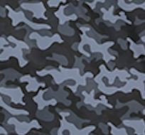 Black grey camouflage waterproof polyester fabric close-up