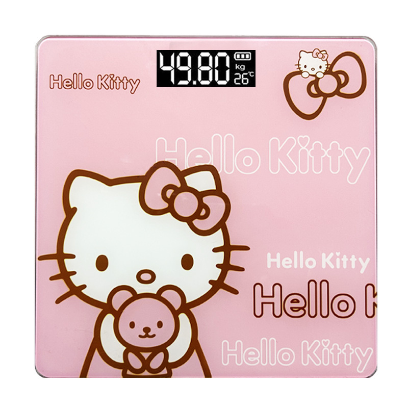 Smart rechargeable electronic scale, cute and accurate adult weight scale for home use.