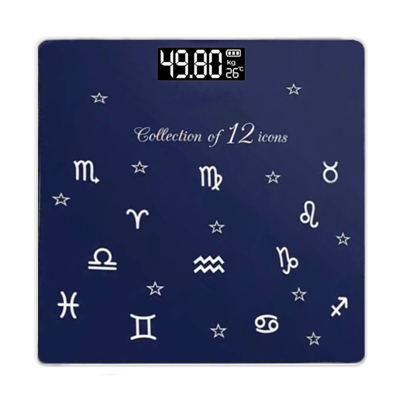 Smart rechargeable electronic scale, cute and accurate adult weight scale for home use.