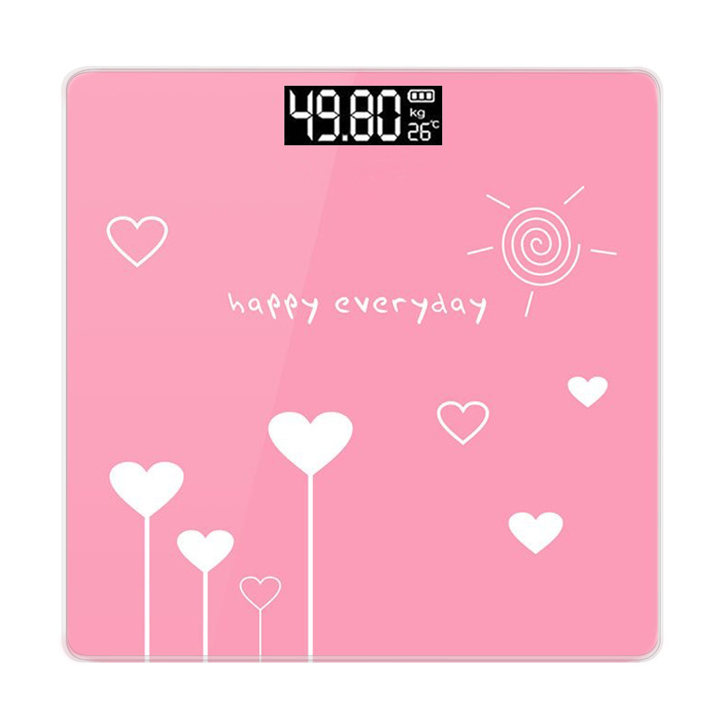 Smart rechargeable electronic scale, cute and accurate adult weight scale for home use.