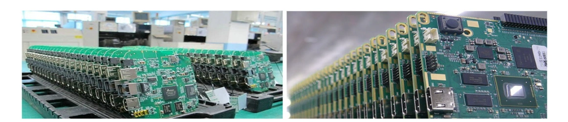 PCB assembly service with components mounted on a fabricated board