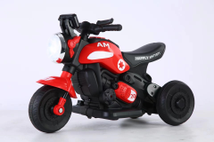 Children's electric motorcycle, three wheeled stable riding sound and light effects, baby can sit on a rechargeable toy car