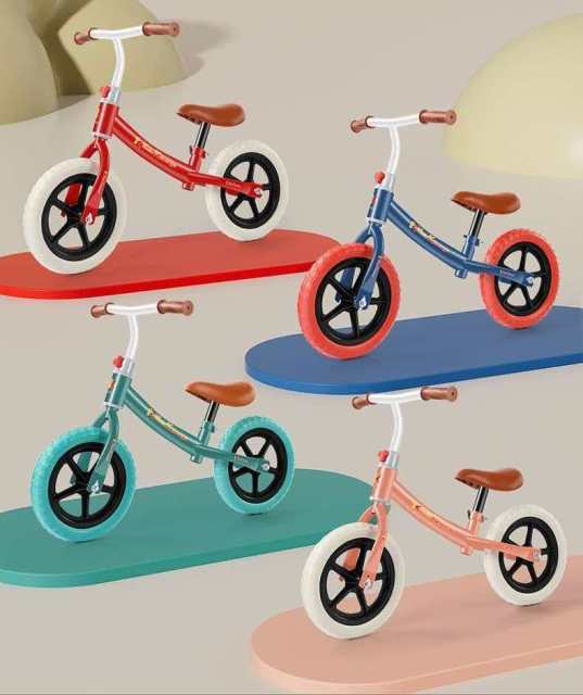 Toddler Balance Bike - No-Pedal Glider for 2-6 Year Olds, featuring Adjustable Seat, Sturdy Frame & Colorful/Solid Tire Options.