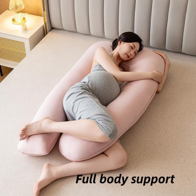 Moonlight Factory Wholesale Customized U Shaped Full Body Support Washable Removable Cover PP Cotton Embedded Maternity Pregnancy Pillow