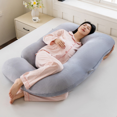 Moonlight Wholesale Velvet Washable Cover Jumbo U Shaped Full Body Pregnancy Pillow PP Cotton Filling for Maternity Woman