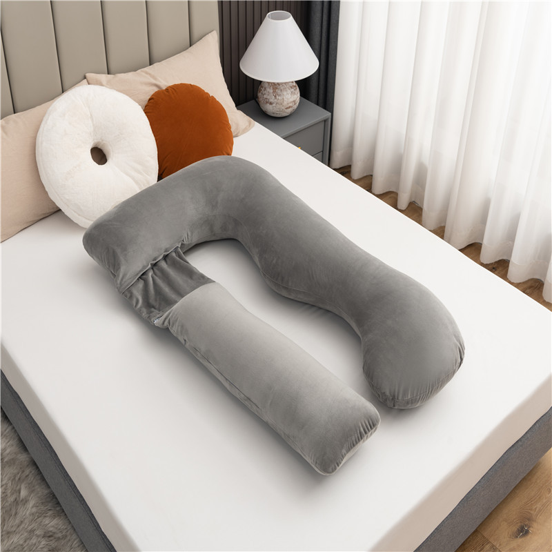 Moonlight Factory Directly U Shape Detachable Super Soft Velvet Pregnancy Pillow