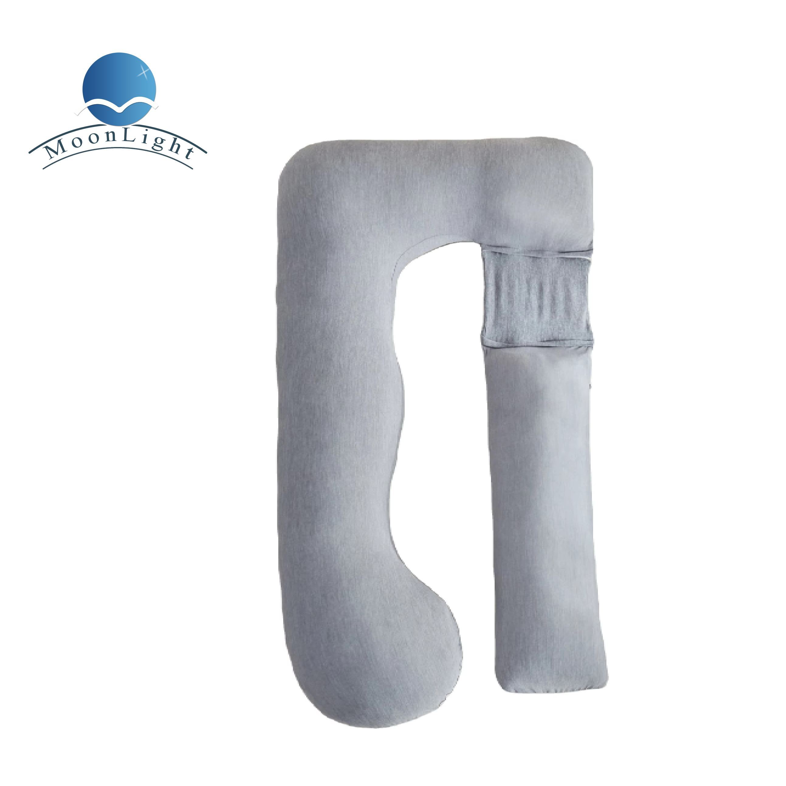 Moonlight Customized U-Shaped Detachable Full Body Maternity Pillows Cooling Cover Pregnancy Pillow Wholesale Manufacturer