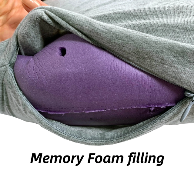 Moonlight Camping Portable Memory Foam Pillow Breathable Sleeping Pillows Removable Cover