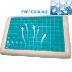 Moonlight Customized Cooling Gel Memory Foam Sleeping Pillow Solid Pattern Neck Pillows Bed Sofa Cushion