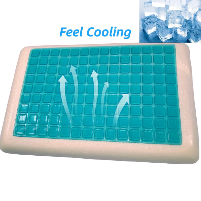 Moonlight Customized Cooling Gel Memory Foam Sleeping Pillow Solid Pattern Neck Pillows Bed Sofa Cushion