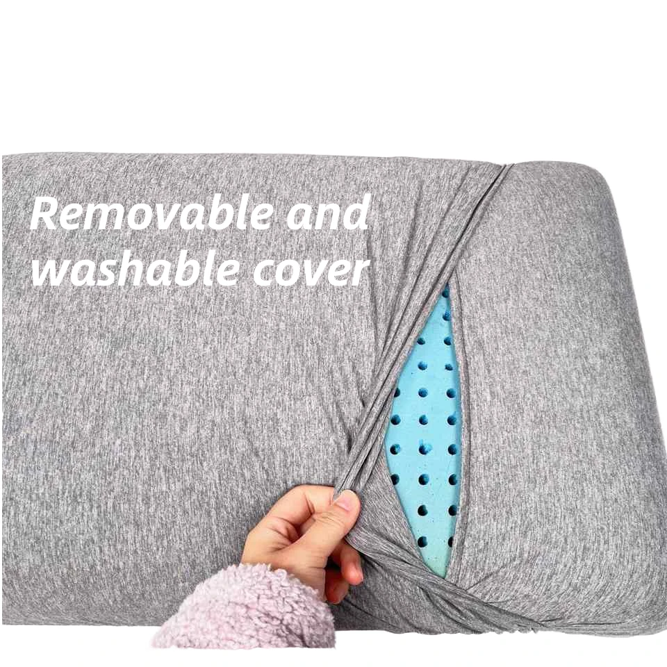 Moonlight Customized Envelope Cover Memory Foam Pillow Quilted Neck Sleeping Bedding Breathable Massage Pillow Removable and Washable