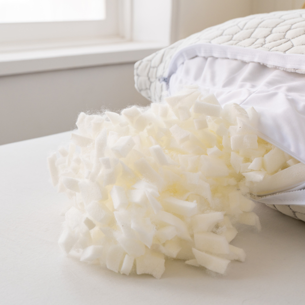 Moonlight Adjustable Shredded Memory Foam Neck Support Sleeping Pillow for Side Sleeper Bed Pillow