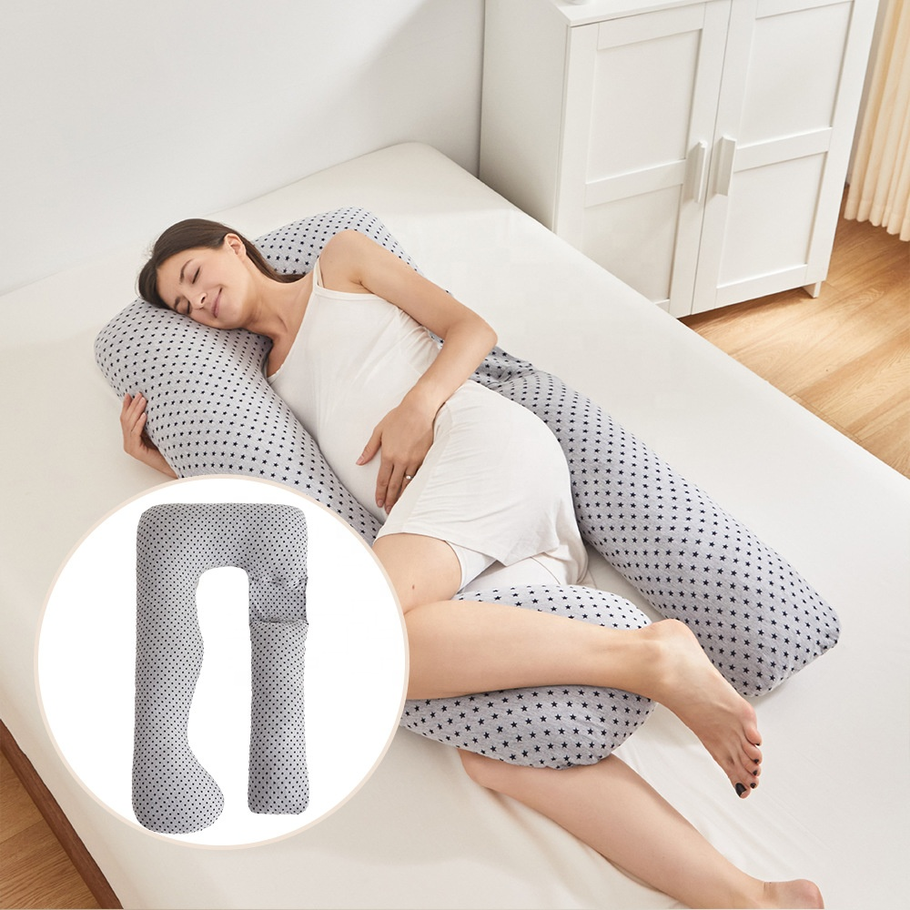 Moonlight U-Shaped Full Body Maternity Pillow Soft PP Cotton Filling Separately Washable Cover for Pregnant Women Wholesale