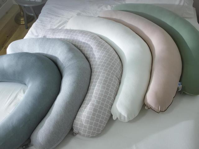 Moonlight Custom Grey Cooling U-shape Breast Feeding Removable Cover Nursing Pregnancy Pillow for Bedding Use Factory Directly