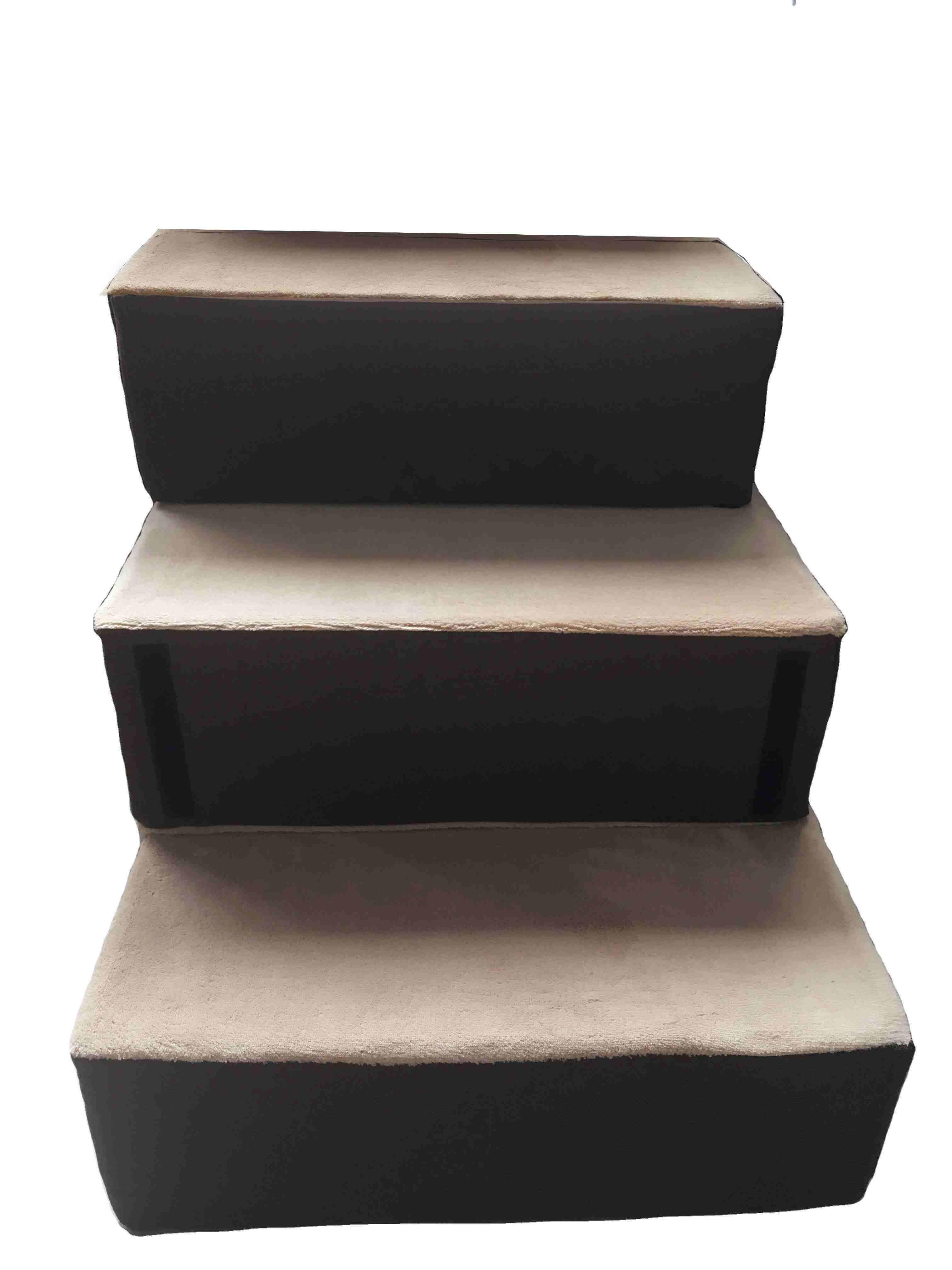 New Arrival Dog Stairs Step Memory Foam Filling Dog Bed Polyester Waterproof Cloth Cover Brown Dog Sofa