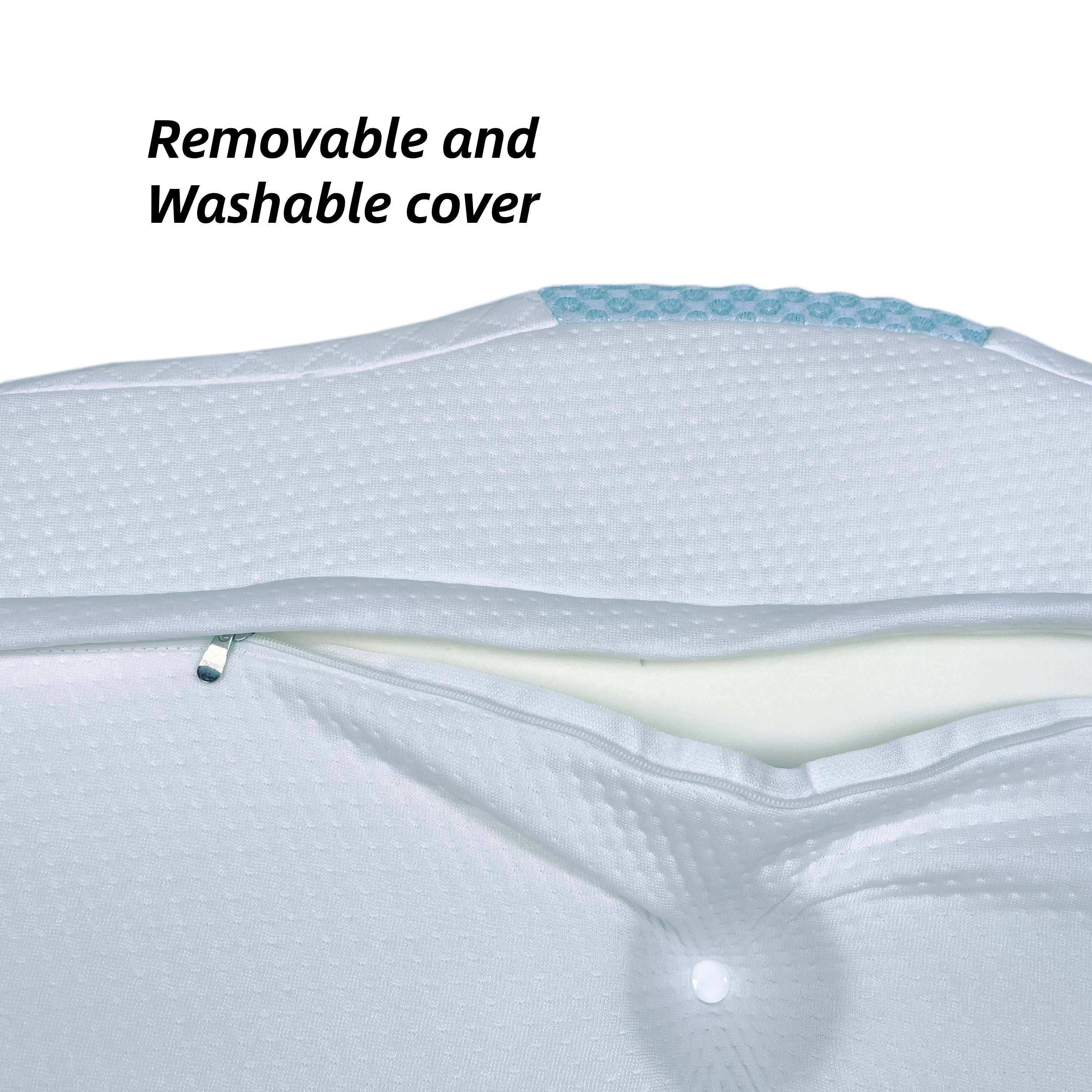 Moonlight Modern Ergonomic Cooling Memory Foam Neck Support Pillow Rebound Bedding for Comfortable Sleeping