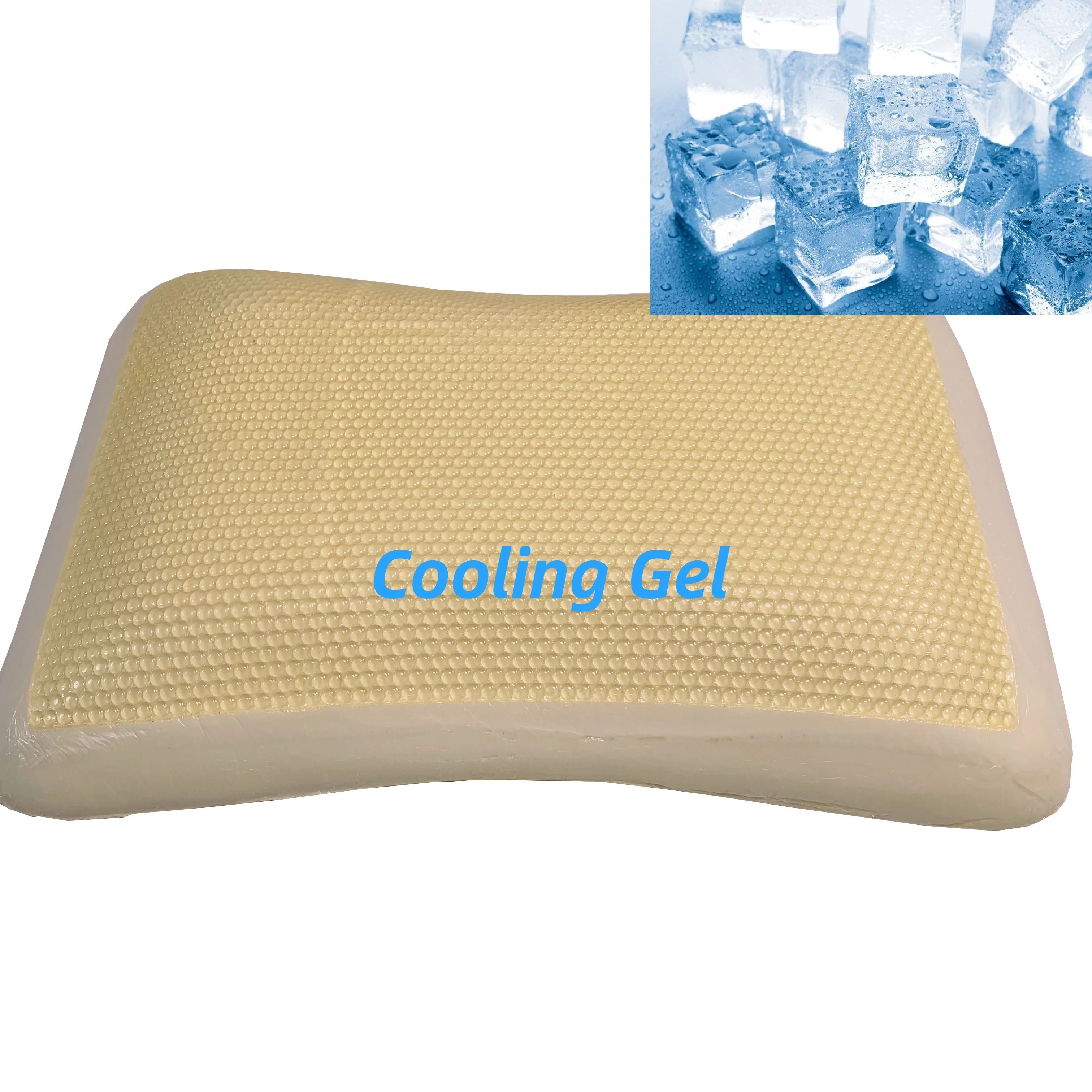 Moonlight Gel Cooling Memory Foam Pillow with Massage for Neck Support and Comfortable Sleep